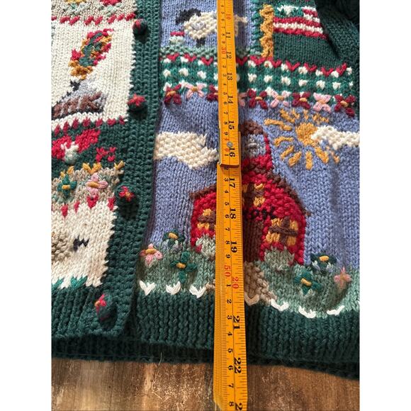 Vintage Signatures By Northern Isles Sweater School Teacher Farm Sweater S/M 14 - Picture 5 of 6
